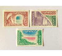 Générique Timbre de Collection France Service UNESCO 1980. Nos 60, 61 et 62 Neufs**
