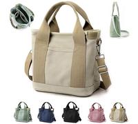 Générique Tinkertechus Bag, Tinkertechus Crossbody Bag, Zippered Canvas Tote Bags, Small Tote Bag with Zipper, Multi-pocket Handbag (Khaki)