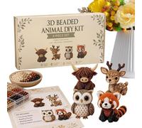 Générique Tiny 3D Beaded Animal DIY Kit, DIY Animal Beading Kit for Adults & Teens, 2026 New 3D Beaded Animals Kits with 4 Style pour Débutants & Amateurs De Loisirs Créatifs, avec Instructions