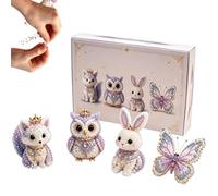 Générique Tiny 3D Beaded Animal DIY Kit - Handmade Craft Kit,Beginner-Friendly DIY Cute | for Adults Teens Desk Shelf Home Office Party Art Class Holiday
