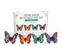 Générique Tiny 3D Beaded Butterfly Animal Kit, Handmade Butterfly Bead Animal Making DIY Kit, Creative Beading Kits for Adults Teens Beginners