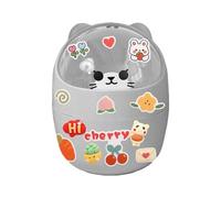 Générique Tiny Desk Bin, Cute Bear Can, Mini Waste Holder with Swing Lid, Detachable Tabletop Container with Removable Body, Desktop Organizer, Compact Disposal Use for Dorm Bedroom Vanity