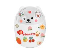 Générique Tiny Desk Bin, Cute Bear Can, Mini Waste Holder with Swing Lid, Detachable Tabletop Container with Removable Body, Desktop Organizer, Compact Disposal Use for Dorm Bedroom Vanity