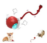Générique Tiny Fetch Ball Dog Toy, Tiny Fetch Dog Toy, 360°Smart Automatic Rolling Electric Dogs Ball Toys with Birdsong, for Dogs and Cat,Tough Chew Proof (Red*1)