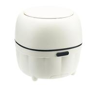 Générique Tiny Trash Can, Press-Top Lid Mini Waste Bin, Desktop Storage Organizer With Phone Holder Tray, Compact Design, Constructed Of Pp For Lasting Durability, 5.91x5.91x5.91in