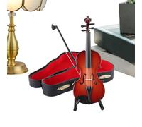 Générique Tiny Violin Figurine - Realistic Handcrafted Wood Keychain, Mini Violin Figurine, for Musicians Music Fans Art Lover Holiday Celebration Home