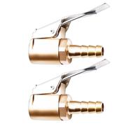 Générique Tire Air Chucks, Lock on Air Chuck, 2 Pieces Inflator Connector | Brass Locking Airs Chuck Tire Inflator | Thread Nozzle Adapter for Car Truck SUV Motorcycle Bike Trailer RV