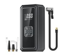 Générique Tire Air Pump - Portable Inflator for Motorcycle | ABS with Digital Display and Built-in Lights, Compact Air Compressor, for Tires, Balls, Inflatables, Cycling, Road Trip Use