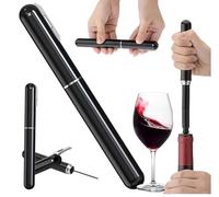 Générique Tire-Bouchon Pneumatique - Tire-Bouchon à Pression d'air - Décapsuleur à Vin Rouge - Ouvre-Bouteille en Aluminium
