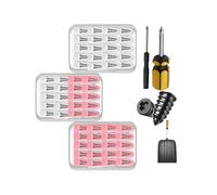 Générique Tire Repair Rubber Nails Kit with 2 Sizes, Fast Self-Service Tire Repair Tools, Screw in Tire Repair Plugs with Box and 2 Sizes Screwdriver, Tire Screw Plug Repair (60pcs (L+S))