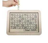 Générique - Tirelire D'économie en Bois - Tirelire D'ornement en Bois avec Compteur, Blanc 500 Euros