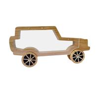Générique Tirelire en Bois en Forme de Voiture, Créative et Polyvalente, à Ouverture par Dévissage, Idéale pour Les Adultes et Les Enfants, Non Peint