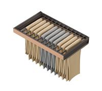 Générique Tiroir à Pantalons rétractable et Panier de Rangement, égouttoir sous Meuble Peu encombrant pour Un Rangement Efficace (Gris, 664-714 mm)