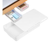 Générique Tiroirs coulissants sous la table, montage sous le tiroir de la table,Tiroir extractible sous le support - Boîte de rangement sous armoire sans poinçon pour livres de ciseaux à crayons