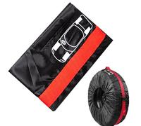 Générique Tirre Covers - 19-23Inches Car Spare Tire Covers, Extra Tyre Storage Bags, Protective Wheel Storage Pouch | Car Wheel Protector with Handle for Tire Diameters Vehicle Travelling Accessories