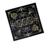 Générique Tissu d’ de Tarot brodé - Tapis de Divination en Velours, Disposition de Cartes numérotées, Conception de Celtique | Nappe de Tarot, Tapis de Table de Lecture de sorcière pour débutants, am