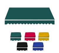 Générique Tissu de Remplacement pour Auvent De Balcon 2/3/4/5/6/7m,Toile d'Auvent Tissu de Rechange en Polyester Toile de Rechange pour Store Banne de Jardin(Vert,5.5x2.5m/18x8ft)