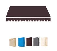 Générique Tissu De Remplacement pour Auvent en Polyester 2/3/4/5/6/7 m Toile d'Auvent Tissu de Rechange Toile De Rechange pour Store Banne pour Balcon Jardin Terrasse(Coffee,2x2m/6.5x6.5ft)