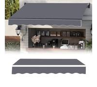 Générique Tissu de Remplacement pour auvent Imperméable Toile De Rechange pour Store Banne de Jardin Terrasse Toile D'Auvent Tissu De Rechange for Store,Cadre Non Inclus(Gris,3x3m/10x10ft)