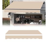 Générique Tissu de Remplacement pour auvent Imperméable Toile De Rechange pour Store Banne de Jardin Terrasse Toile D'Auvent Tissu De Rechange for Store,Cadre Non Inclus(Beige,5x1.5m/16x5ft)