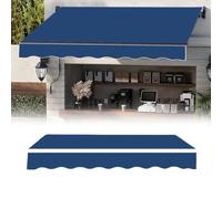 Générique Tissu de Remplacement pour auvent Imperméable Toile De Rechange pour Store Banne de Jardin Terrasse Toile D'Auvent Tissu De Rechange for Store,Cadre Non Inclus(Bleu,3x1.5m/10x5ft)