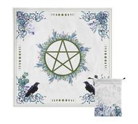 Générique Tissu Pentagramme d’ - Tapisserie de Sorcellerie | Couverture de Table de Divination céleste Verte, décoration de méditation spirituelle pour la Lecture de Tarot, grilles de, Pra