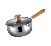Générique Titanium Hammered Pan | Nonstick Cookware With Lid |Titanium Cookware | Scratch-Resistant Nonstick Pot With Lid For Frying Milk Soup Kitchen Induction Cooktop Stove Camping Home