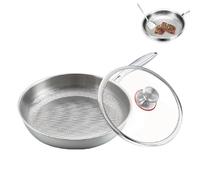 Générique Titanium Hammered Pan Pro with Lid,Titanium Frying Pans for Cooking Non Stick, Durable, scratch-resistant non-stick pan (11.02in / 28cm)