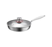 Générique Titanum Frying Pan - Induction frying pan | Cooking Pans with Lid for Home and Kitchen, Cookware Pots with Heat-Resistant Handle for Electric Stove, Multi Purpose for Grill, for Pancake