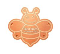 Générique Title 1 Copper Bird Disc, Universal Bath Cleaner, 3.937in All Season Anti Algae Water Purifier Plate, Solid Copper Oxidation Control Design, Garden Bird Bath Hygiene Use