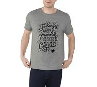 Générique Today's Good Mood is Sponsored by Coffee Mug Graphic T-Shirt en Coton à col Rond pour Hommes Gris Medium