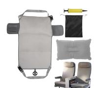 Générique Toddler Airplane Bed, Flight Seat Extender, Portable Travel Mattress, Kids Inflatable Cushion, Multi-Functional Airplane Leg Rest, for Travels, Vacation, Cabin, Long, Holiday