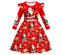 Générique Toddler BéBé Filles Tenues Santa Princess Party Tutu, Robe Noel Fille 6 Ans Jupe De NoëL pour Enfants Bas âGe Ensemble De VêTements BéBé Ensemble NoëL Robe Mere Noel Fille