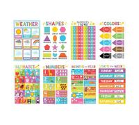 Générique Toddler Learning Posters, Early Education Chart Set, 15 Pieces Educational Fyers Paper For Classroom Walls, Home Preschooler Homeschool Learning Tools, Special Education Providers