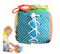 Générique Toddler Sensory Toys, 13x13cm Wonderful Stuffed Educational Box, Basic Life Skills Sensory Toys Educational and Intellectual Preschool Supplies, Fine Motor Activities for Travel Home