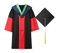 Générique Toge de Doctorat Tenue de Directeur de Thèse Costume de Cérémonie Toge de Licence Pour Adulte Tenue de Spectacle Pour Séance Photo de Diplôme Universitaire Vêtement de Cérémonie