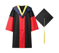 Générique Toge de Doctorat Tenue de Directeur de Thèse Costume de Cérémonie Toge de Licence Pour Adulte Tenue de Spectacle Pour Séance Photo de Diplôme Universitaire Vêtement de Cérémonie