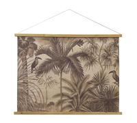 Générique Toile à Suspendre Décoration Murale Tropicale Palmiers Couleur Sépia, 100 x 75 cm toile pliable baguette Bois