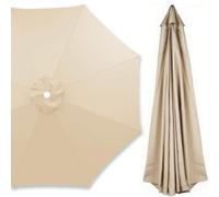 Générique Toile Auvent de Rechange pour Parasol de Terrasse 6/8 Baleines, 2.0 m, 3.0 m, 4.0 m, Housse épaisse pour Piscine, Rond Bâche de Parapluie, Anti-UV(Beige,6 Baleines 230cm)