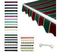 Générique Toile de Lambrequin H 25cm pour Store Banne, Remplacement en Polyester Déperlant 320g/㎡ avec Jonc, Protection Solaire pour Jardin Terrasse Camping-Car(Beige,B500cmxH25cm)