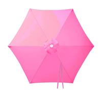 Générique Toile de Parasol Déporté Remplacement Canopy 6 Baleines, 2 2.15 2.3 2.5 2.7 2.8 3.0m Auvent de Remplacement pour Parasol, Protection UV, pour Terrasse Jardin Plage(Pink,2.50m/7.5ft)