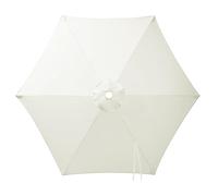 Générique Toile de Parasol Déporté Remplacement Canopy 6 Baleines, 2 2.15 2.3 2.5 2.7 2.8 3.0m Auvent de Remplacement pour Parasol, Protection UV, pour Terrasse Jardin Plage(Cream,2.15m/7.1ft)