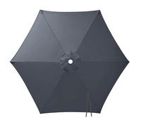 Générique Toile de Parasol Déporté Remplacement Canopy 6 Baleines, 2 2.15 2.3 2.5 2.7 2.8 3.0m Auvent de Remplacement pour Parasol, Protection UV, pour Terrasse Jardin Plage(Gray,2.30m/7.5ft)