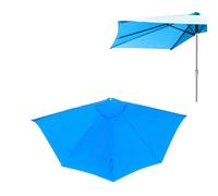 Générique Toile De Rechange pour Demi-Parasol 270cm 5 Baleines, Auvent De Parapluie, Housse De Parasol De Jardin Terrasse, Housse De Rechange pour Parasol en Tissu Supérieur(Blue)