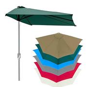 Générique Toile De Rechange pour Demi-Parasol 270cm 5 Baleines,Housse De Rechange De Parasol De Jardin Terrasse，pour Terrasse, Jardin, Balcon Piscine, Seulement La Toile du Parapluie(Green)