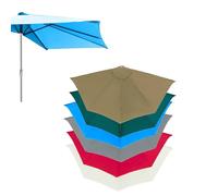 Générique Toile De Rechange pour Demi-Parasol 270cm 5 Baleines,Housse De Rechange De Parasol De Jardin Terrasse，pour Terrasse, Jardin, Balcon Piscine, Seulement La Toile du Parapluie(Blue)