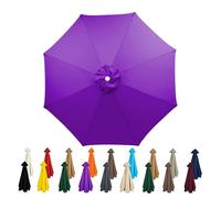 Générique Toile De Rechange pour Parasol 2.5m 2.7m 3.0m Housse De Rechange Auvent De Parasol De Terrasse 8 Baleines