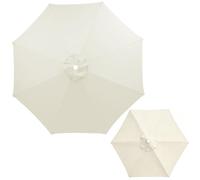 Générique Toile De Rechange pour Parasol 6/8 Baleines Facile À Installer, Auvent De Remplacement Rond2m2.3m2.5m2.7m3m3.5m, Imperméable Protection Solaire UV 30+, 10 Couleurs(Beige,2.7M/6Ribs)