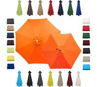 Générique Toile De Rechange pour Parasol 6/8 Baleines Protection UV Imperméable Rond Auvent De Remplacement pour Jardin Marché(Orange,6Rib-2.30m/7.5ft)
