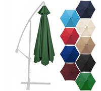 Générique Toile De Rechange pour Parasol De Jardin 6/8 Baleines, Protection UV, Auvent De Remplacement pour Structures en Bois, Aluminium Et Acier De 2,0 M, 2,70 M Et 3,0 M(Dark Green,2.70m 8 Ribs)